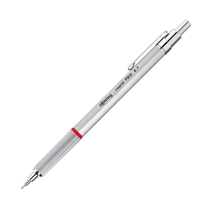 Rotring قلم رصاص ميكانيكي روتراينغ رابد برو، 0.7 مم، فضي - Image 1